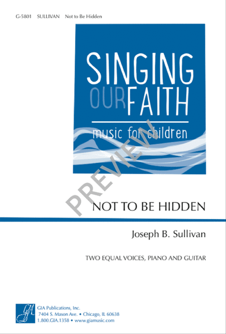 Not to Be Hidden 2-Part scores gallery preview page 1