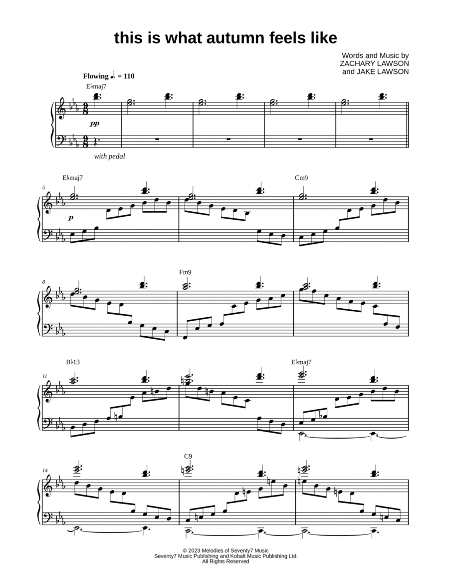 This Is What Autumn Feels Like Voice scores gallery preview page 1