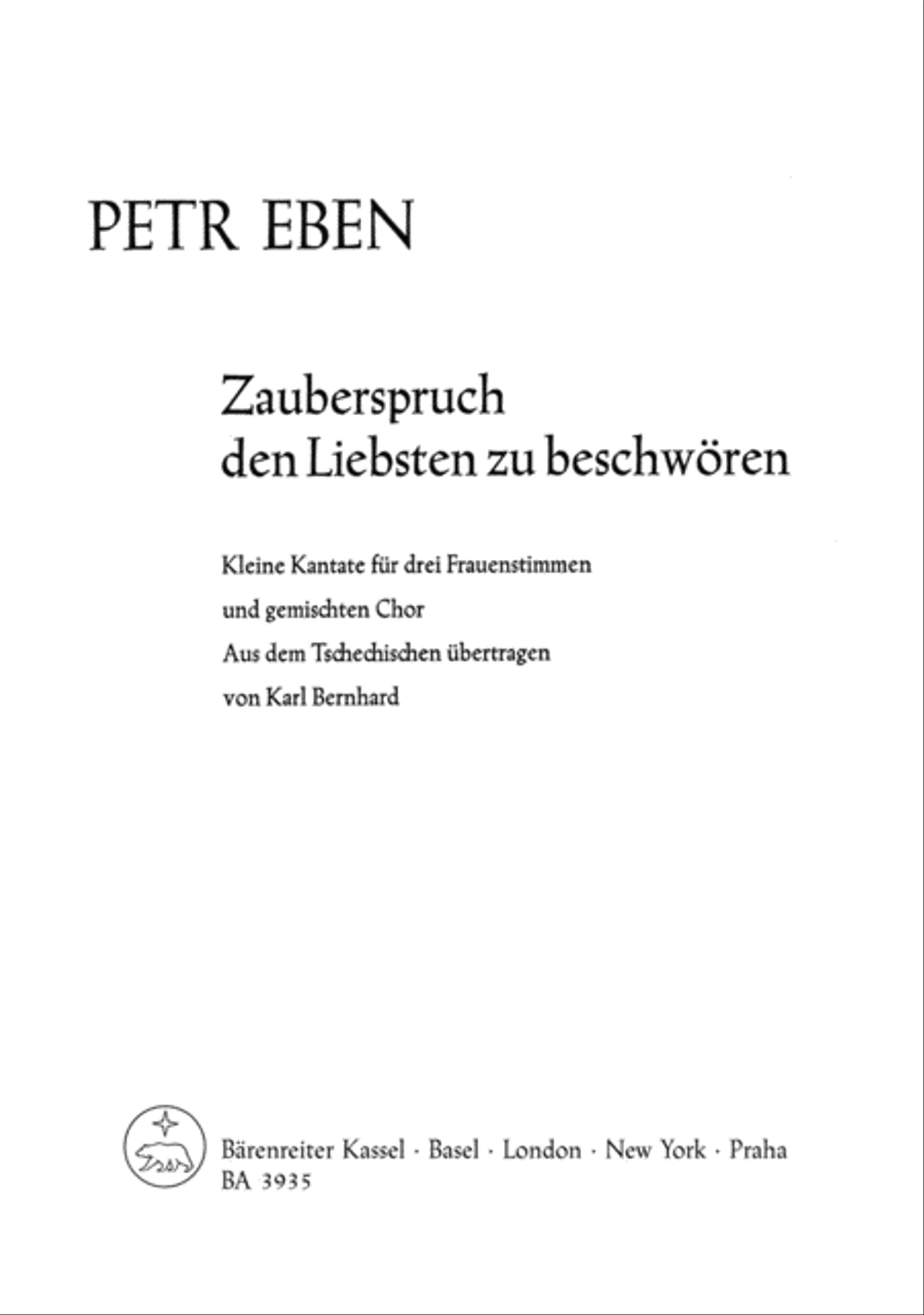 Zauberspruch, den Liebsten zu beschwören (1962) Mixed Choir scores gallery preview page 1