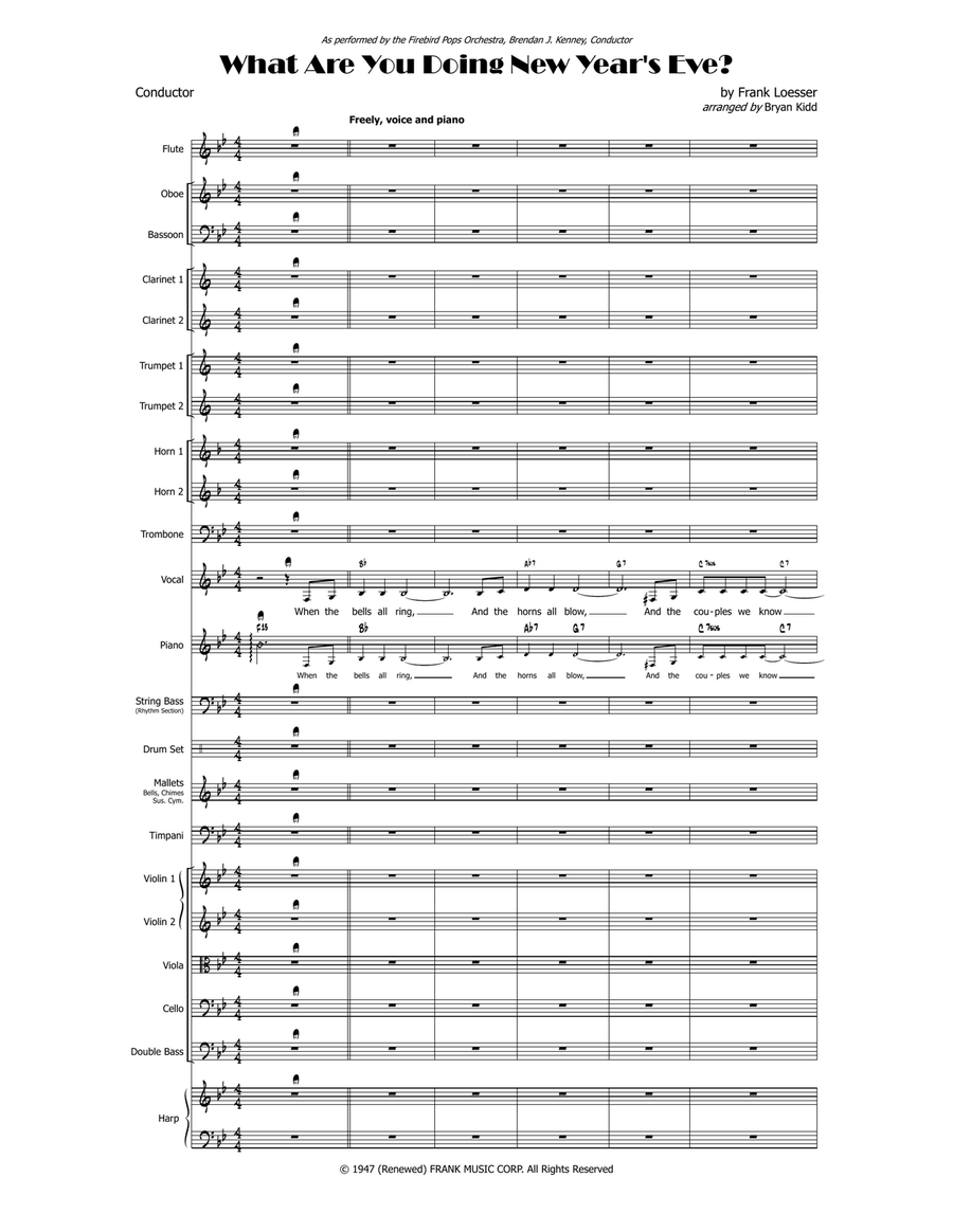What Are You Doing New Year's Eve? Full Orchestra scores gallery preview page 3