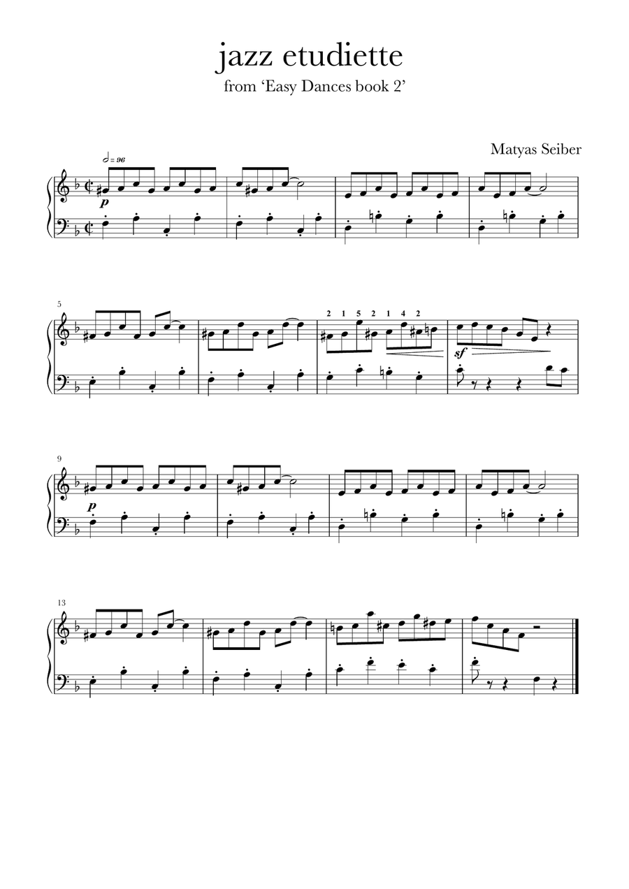 Jazz Etudiette Jazz Etudiette Piano Method scores gallery preview page 1