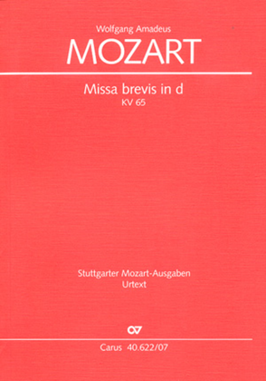 Book cover for Missa brevis in D minor