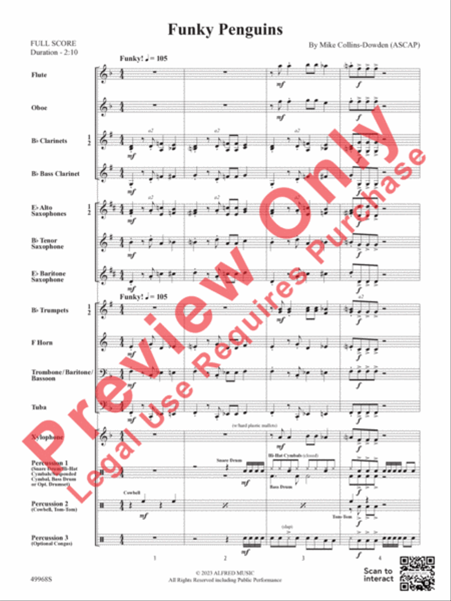 Funky Penguins Funky Penguins Concert Band scores gallery preview page 4