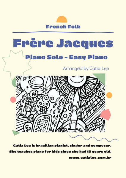 Frère Jacques For Piano - Easy Piano image number null