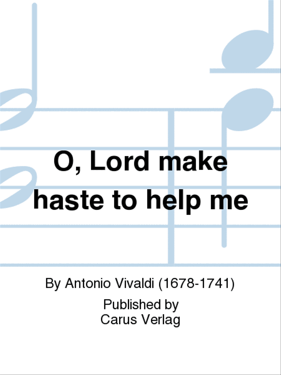 Domine ad adiuvandum me festina (O, Lord make haste to help me) by Antonio Vivaldi 4-Part - Sheet Music