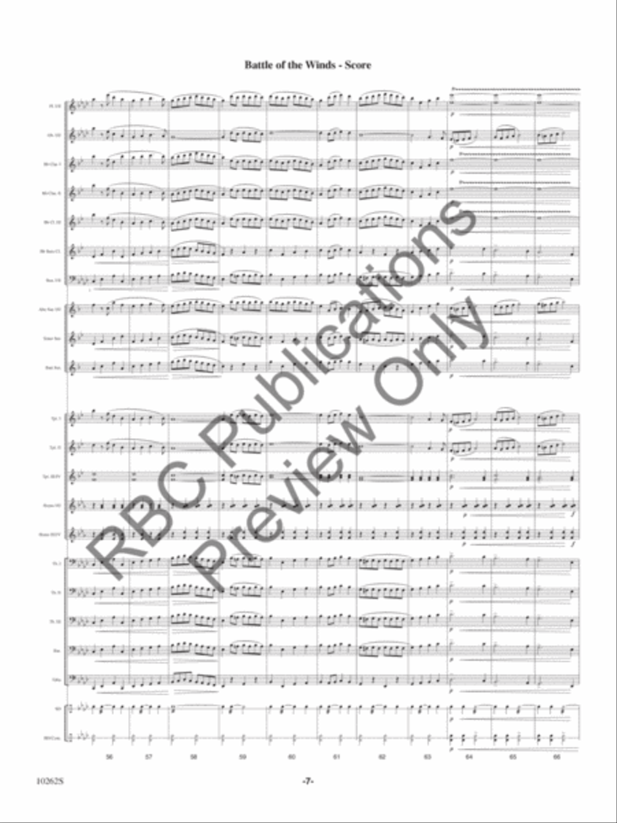 Battle Of The Winds Concert Band scores gallery preview page 10