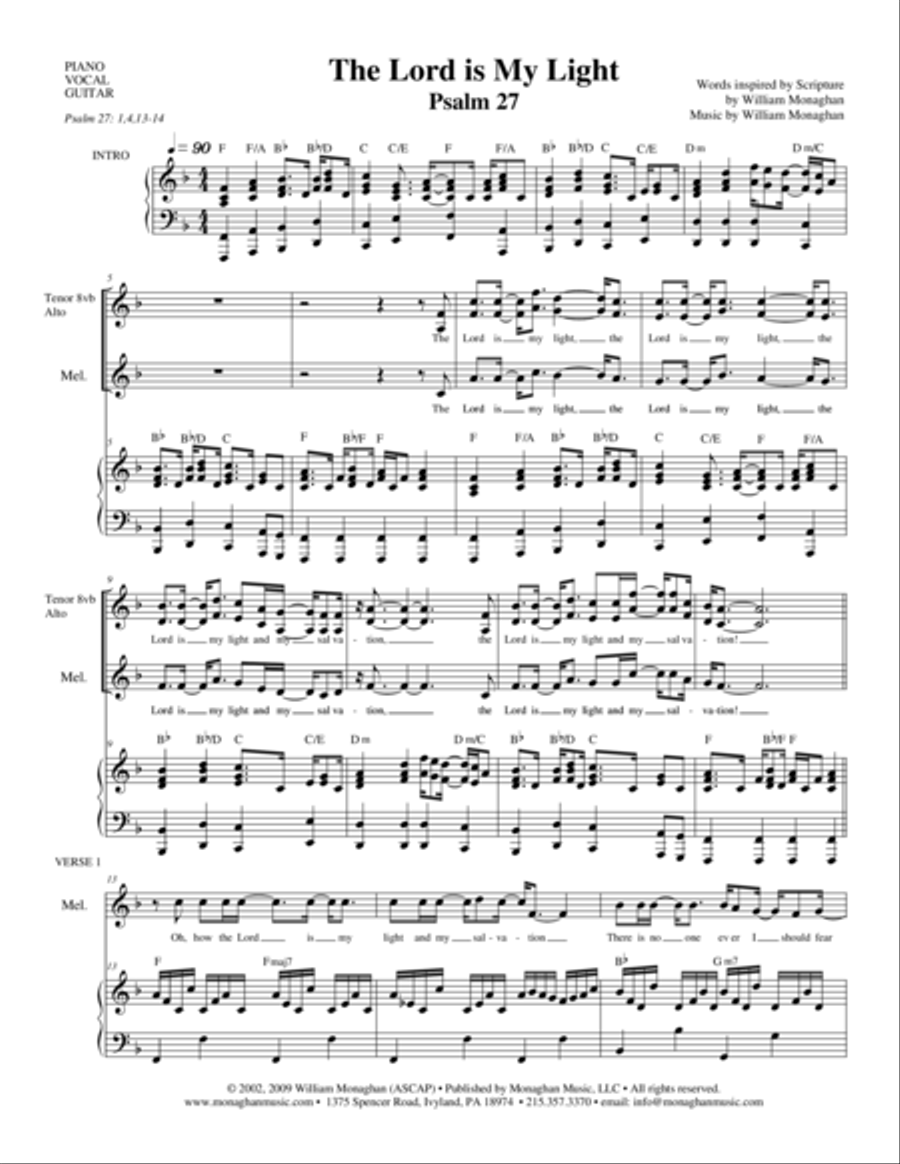 The Lord is My Light (Psalm 27) Small Ensemble scores gallery preview page 1