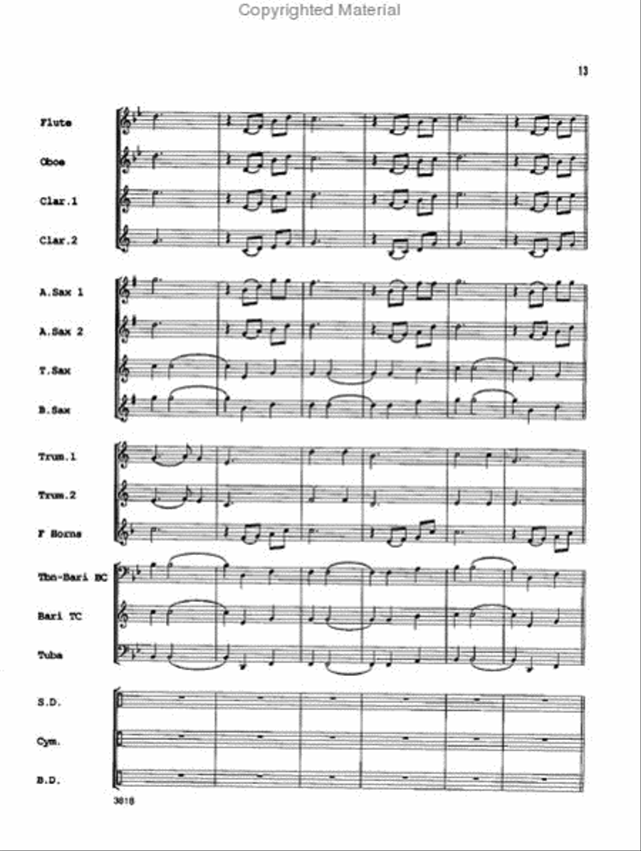One Christmas Night Concert Band scores gallery preview page 13