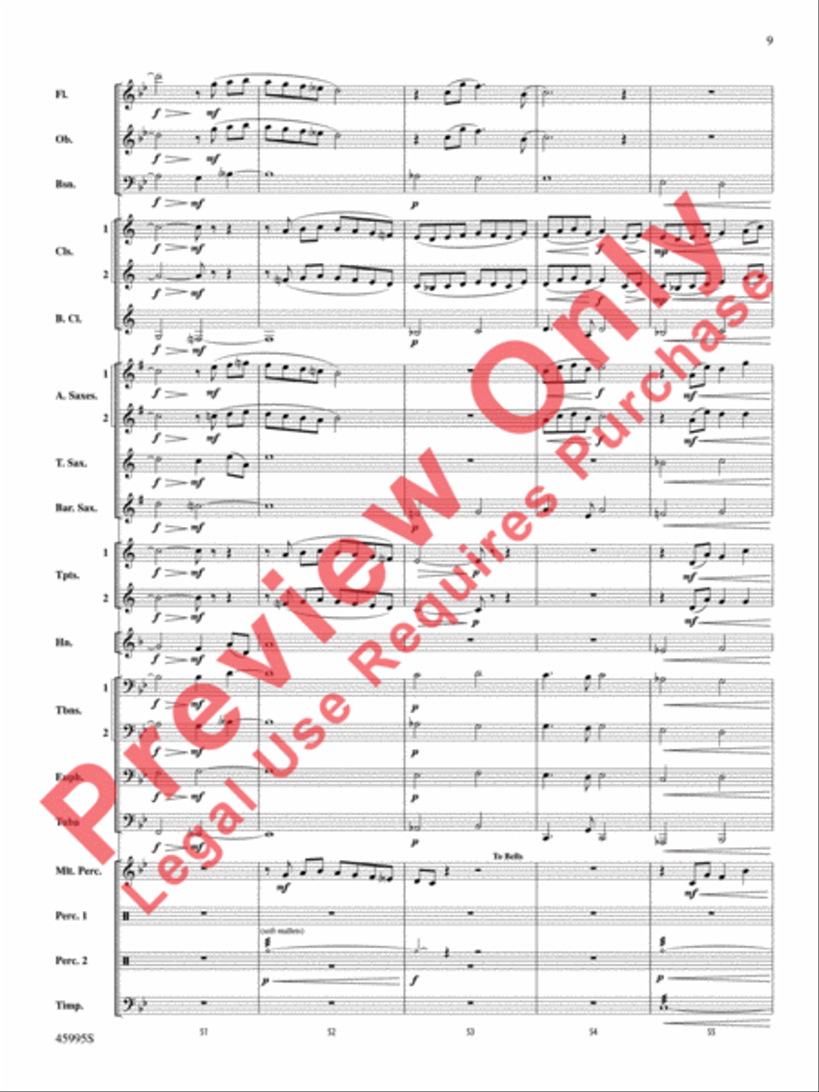 Kaboom! Kaboom! Concert Band scores gallery preview page 10