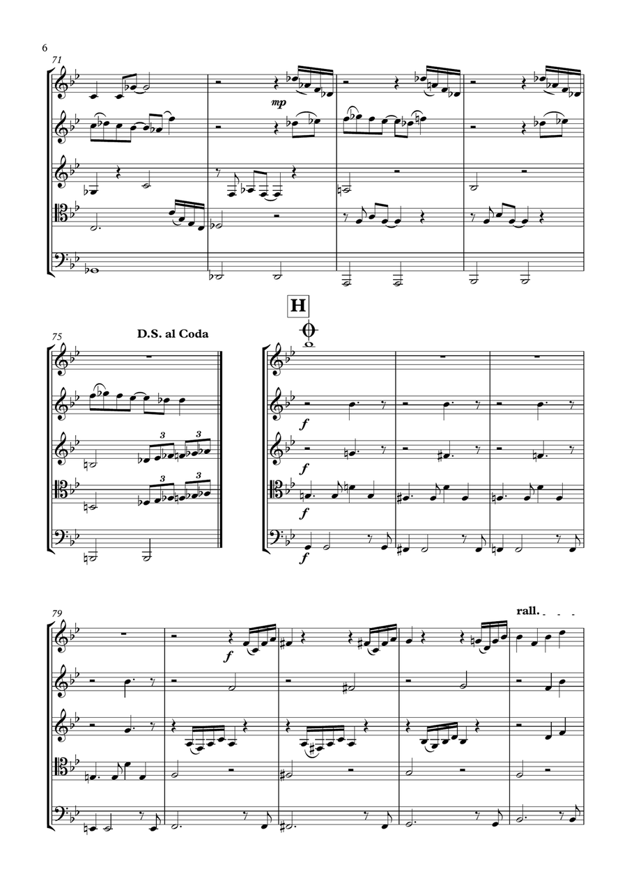 Life On Mars Brass Ensemble scores gallery preview page 6