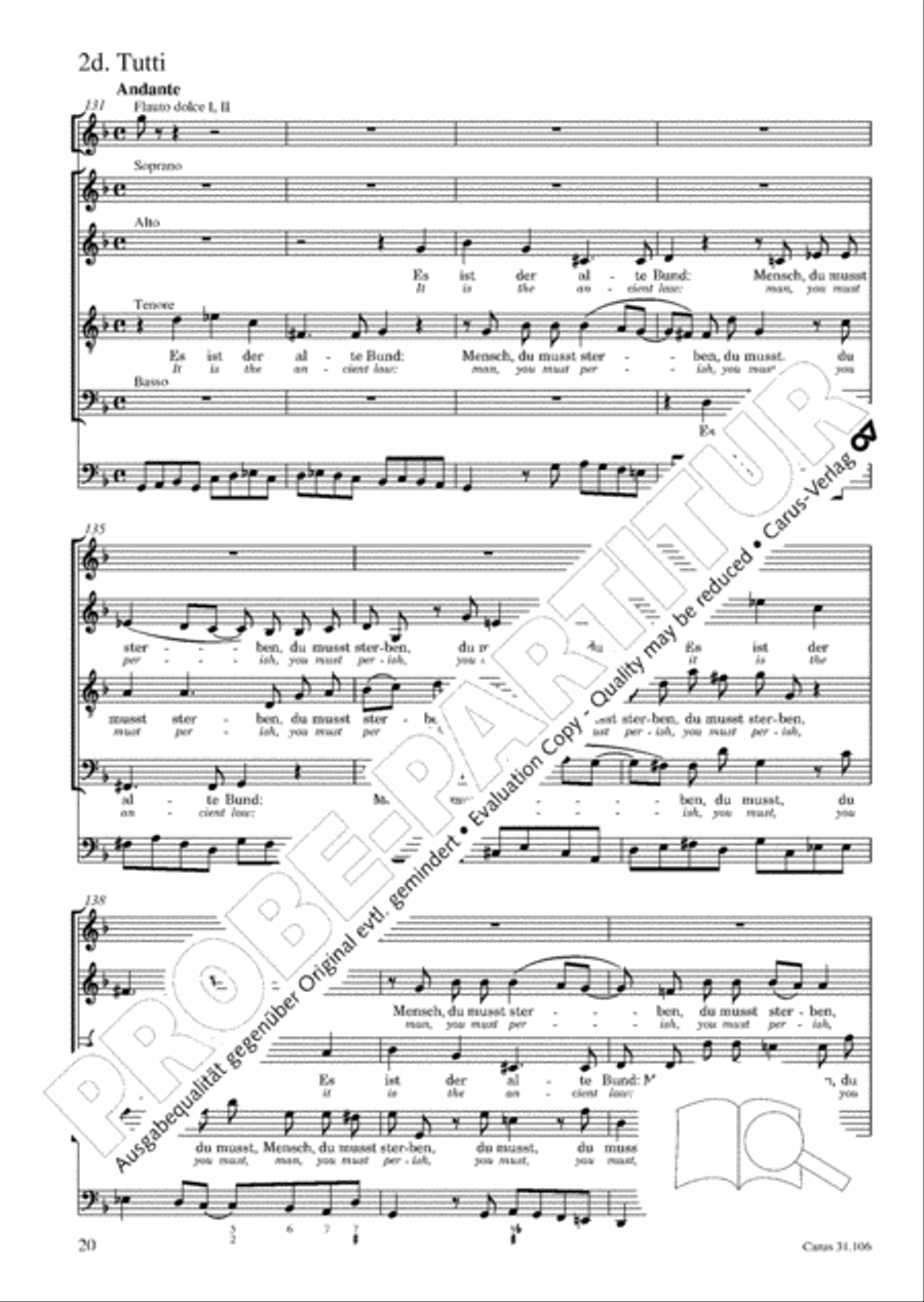 God's own time is the time appointed (Gottes Zeit ist die allerbeste Zeit) 4-Part scores gallery preview page 21