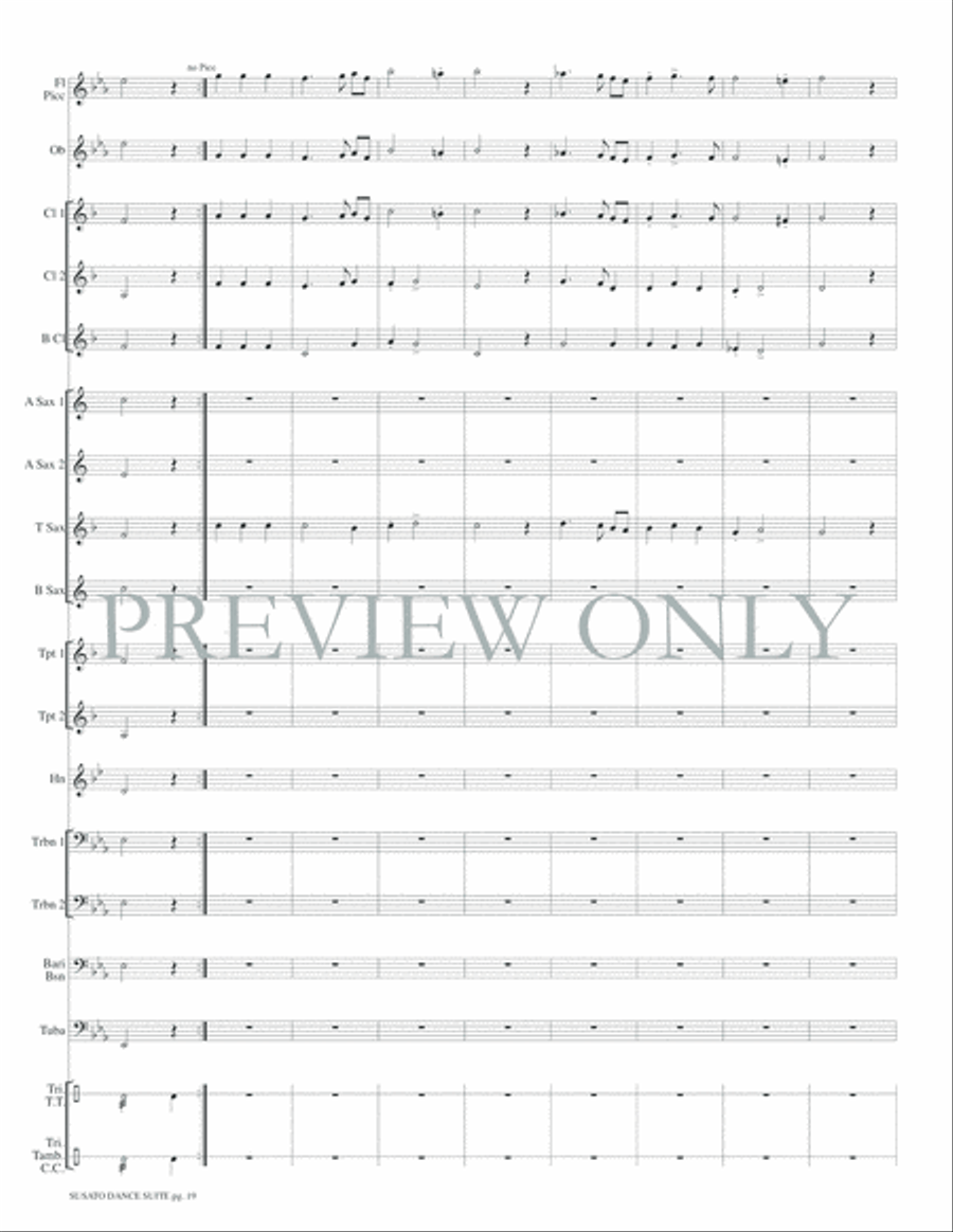 Susato Dance Suite (from Danserye) Concert Band scores gallery preview page 22