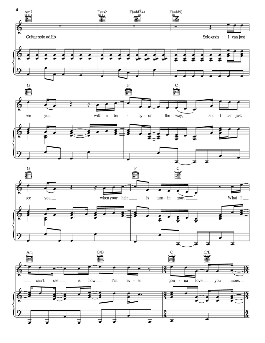 Then Piano, Vocal, Guitar scores gallery preview page 4