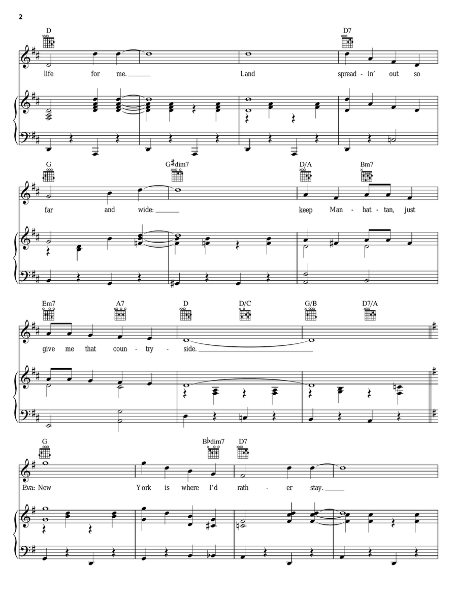 Green Acres Theme Piano, Vocal, Guitar scores gallery preview page 2