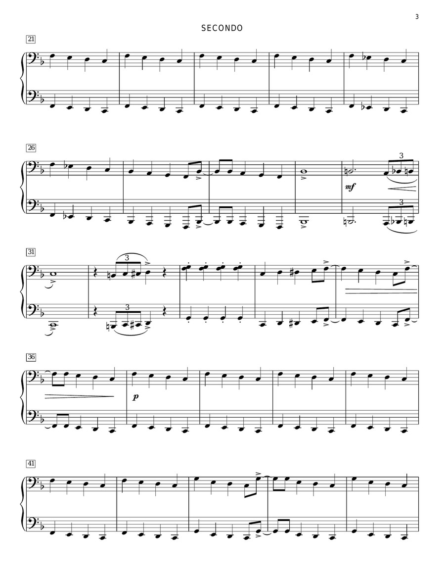 Bill Bailey Bill Bailey Piano Duet scores gallery preview page 3