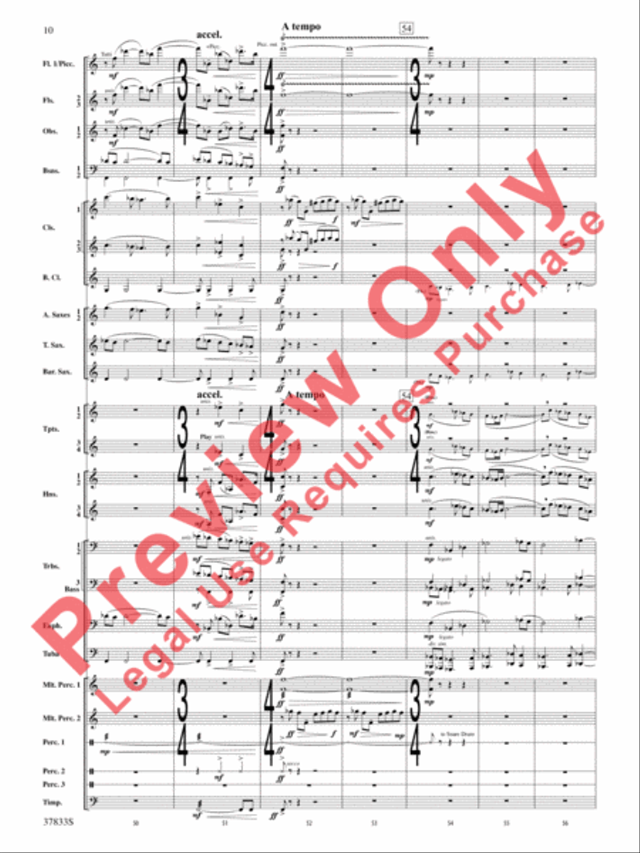 Symphonic Essay Concert Band scores gallery preview page 11
