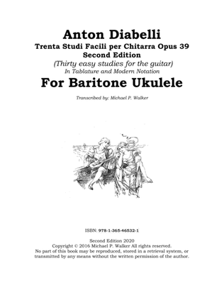 Anton Diabelli: Trenta Studi Facili per Chitarra Opus 39 Second Edition (Thirty easy studies for the