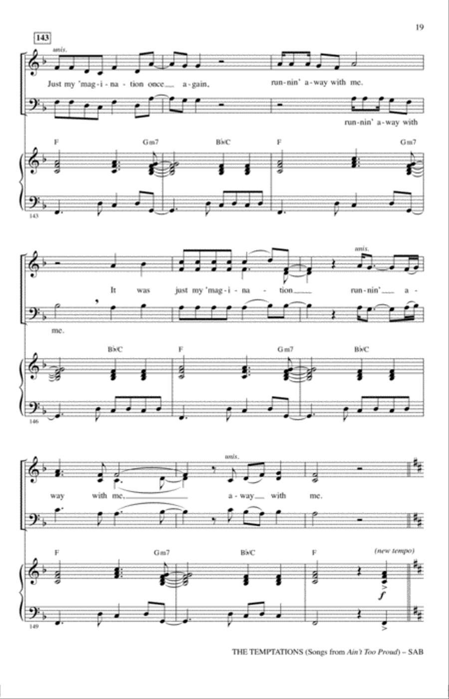 The Temptations (Songs from Ain't Too Proud) (arr. Mark Brymer) 3-Part scores gallery preview page 18