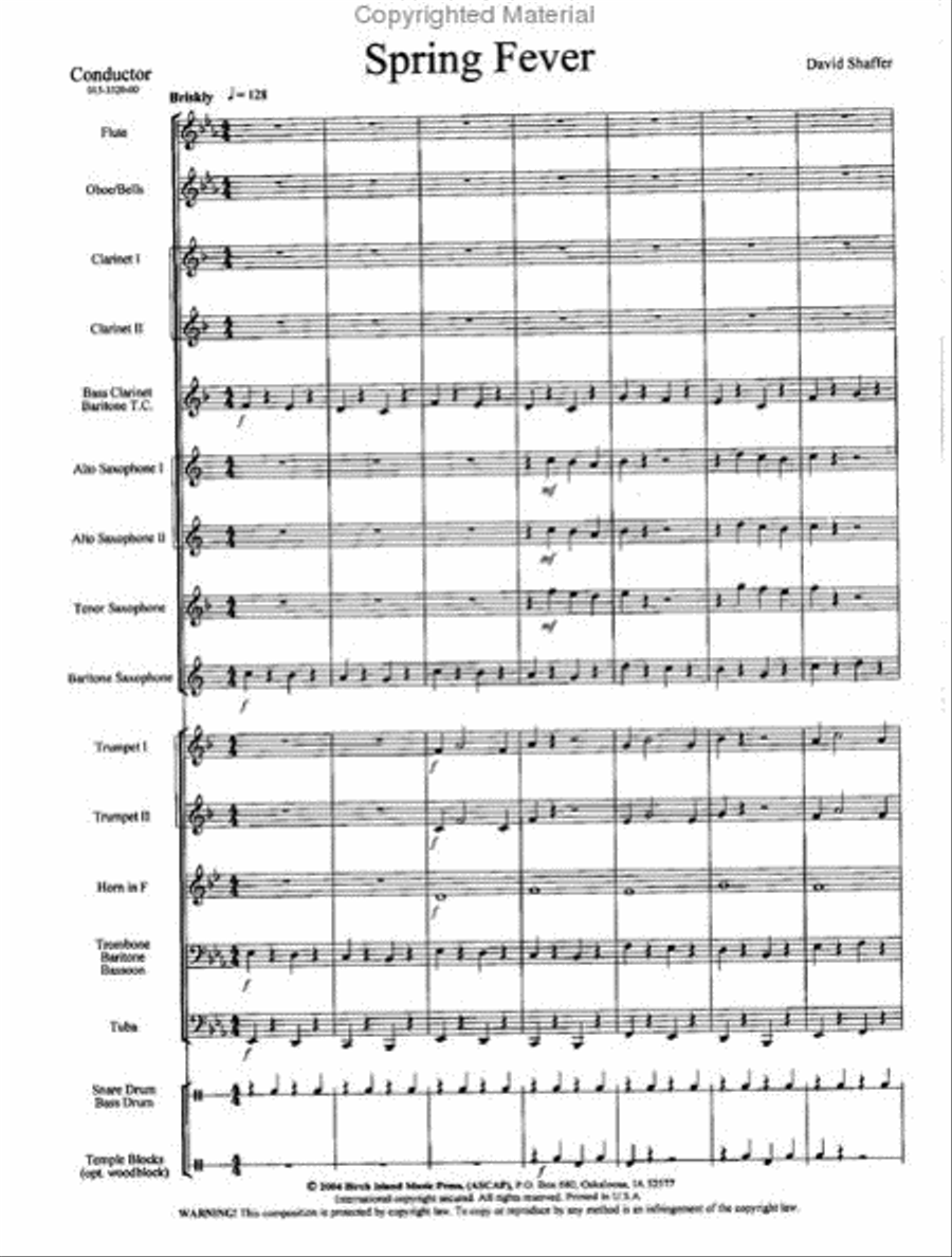 Spring Fever Concert Band scores gallery preview page 2