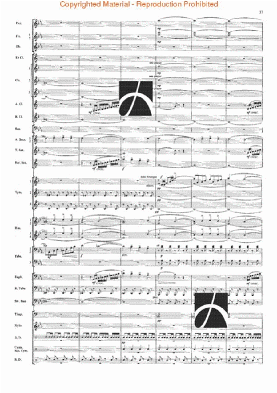 The Seventh Night of July Concert Band scores gallery preview page 34