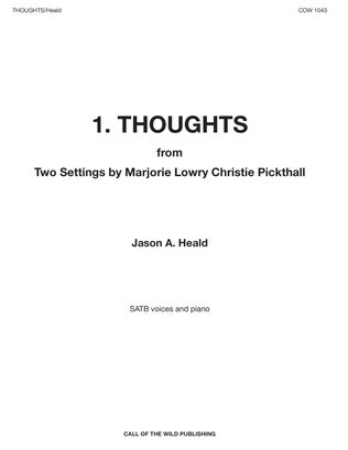 "Thoughts" for SATB choir and piano