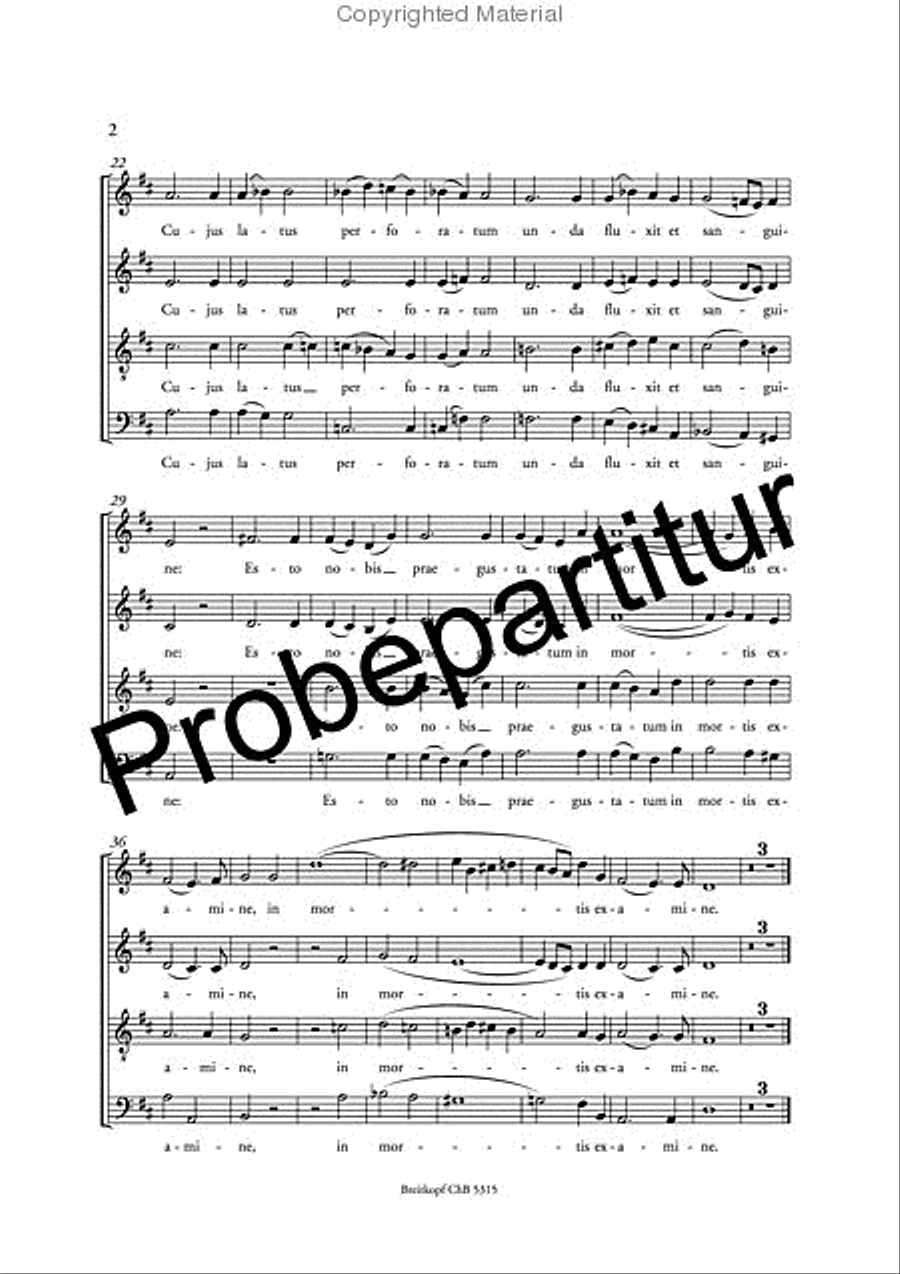 “Ave verum Corpus” KV 618 4-Part scores gallery preview page 3