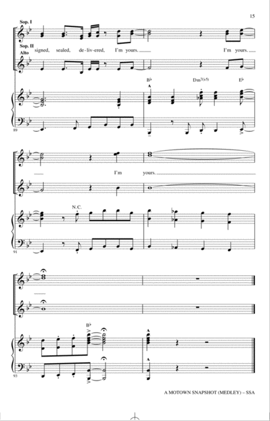 A Motown Snapshot (Medley) SSA scores gallery preview page 14