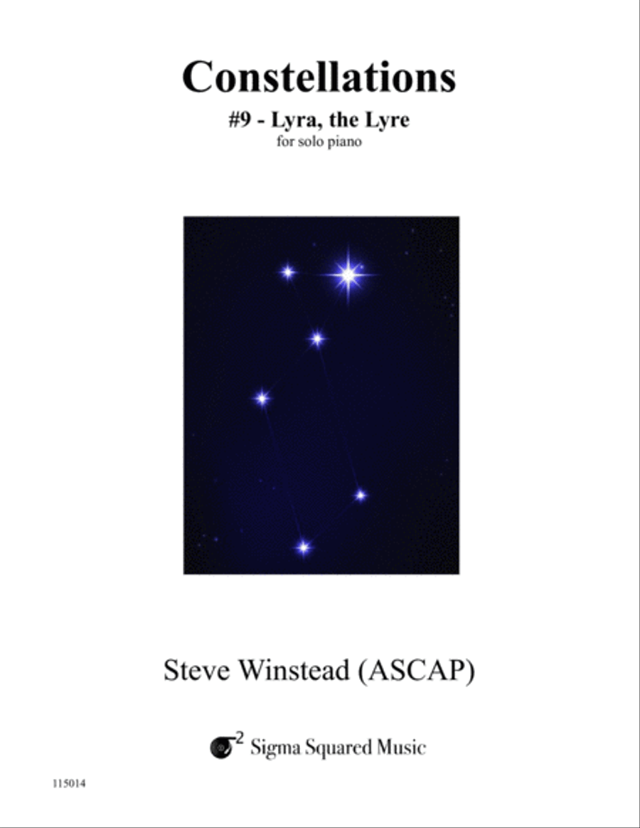Constellations: #9 - Lyra, The Lyre Piano Solo scores gallery preview page 1