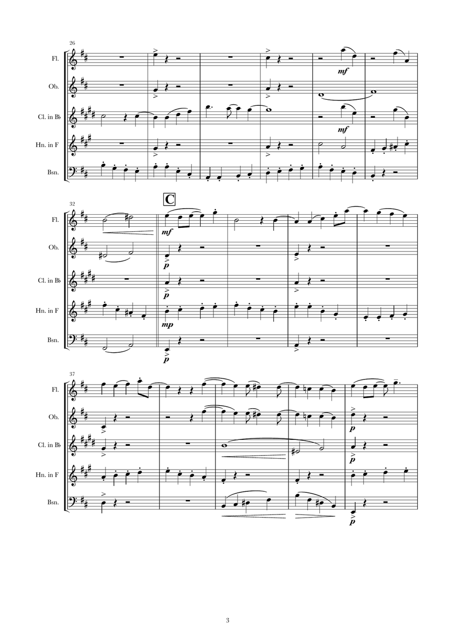 Another Day Of Sun Woodwind Quintet scores gallery preview page 3