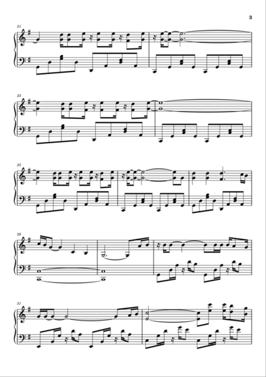 Hero Piano Solo scores gallery preview page 3