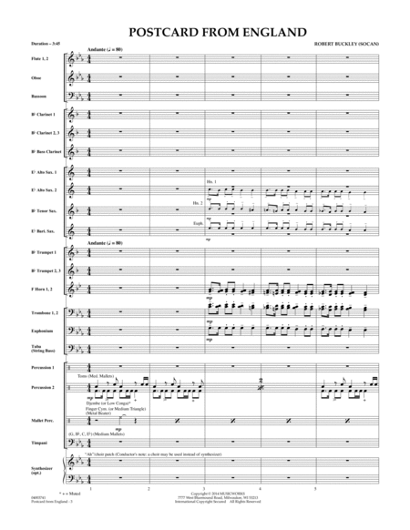 Postcard from England - Conductor Score (Full Score)