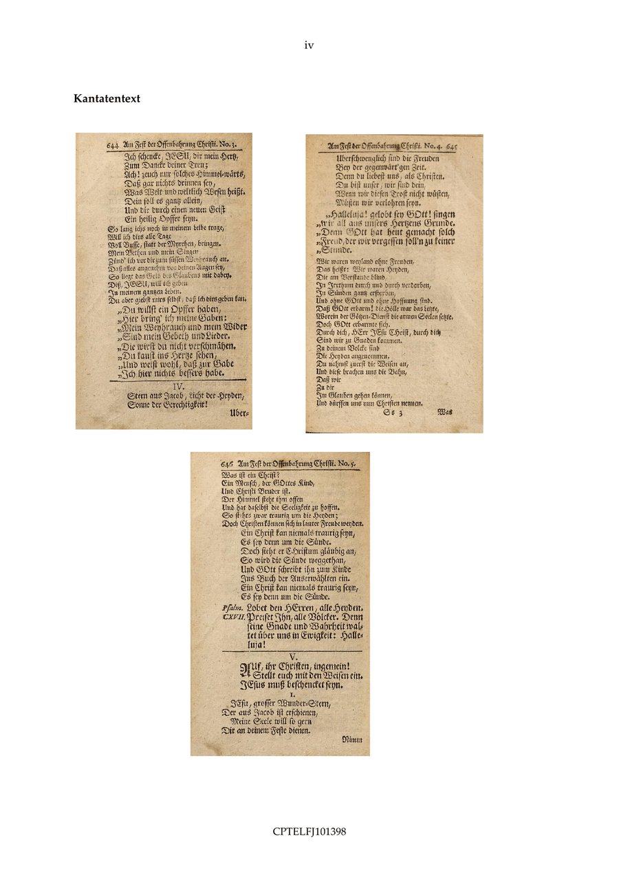 Stern aus Jacob, Licht der Heyden TVWV 1:1398 4-Part scores gallery preview page 6