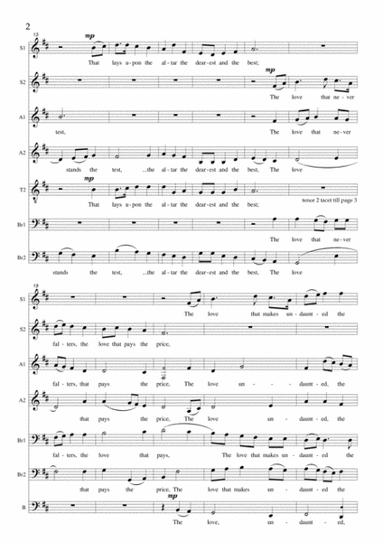 I vow to thee my country: 9-part choral arrangement image number null