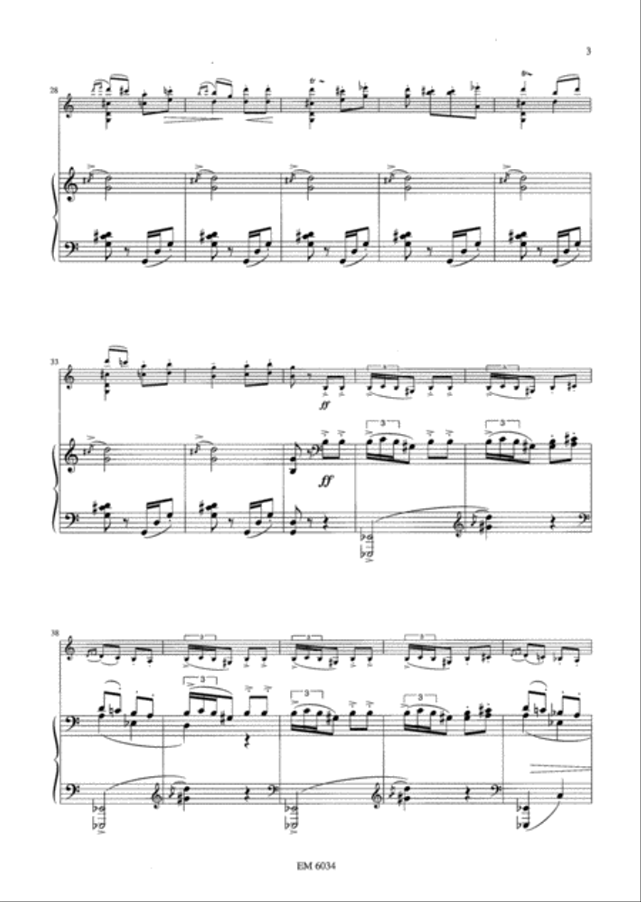 3 Folk-Songs from Malta for Violin and Piano Violin Solo scores gallery preview page 4