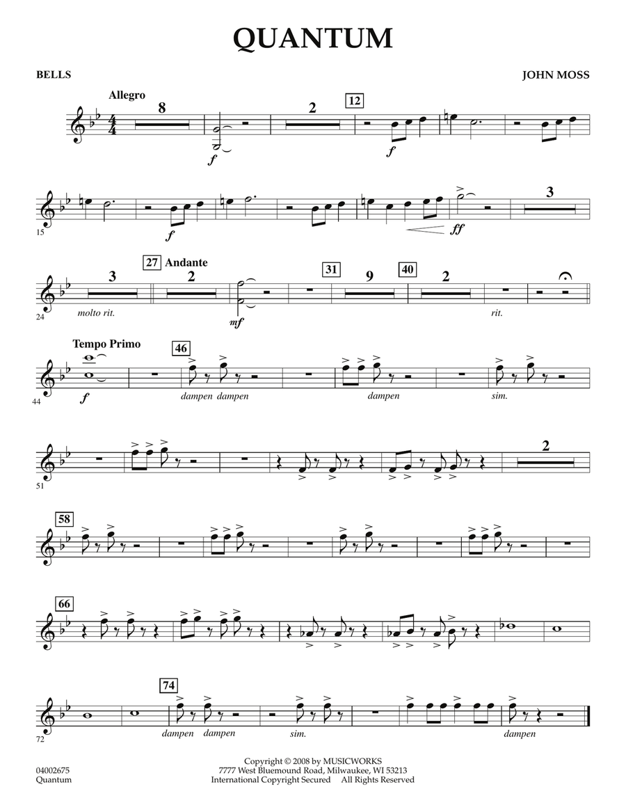 Quantum - Bells Concert Band scores gallery preview page 1