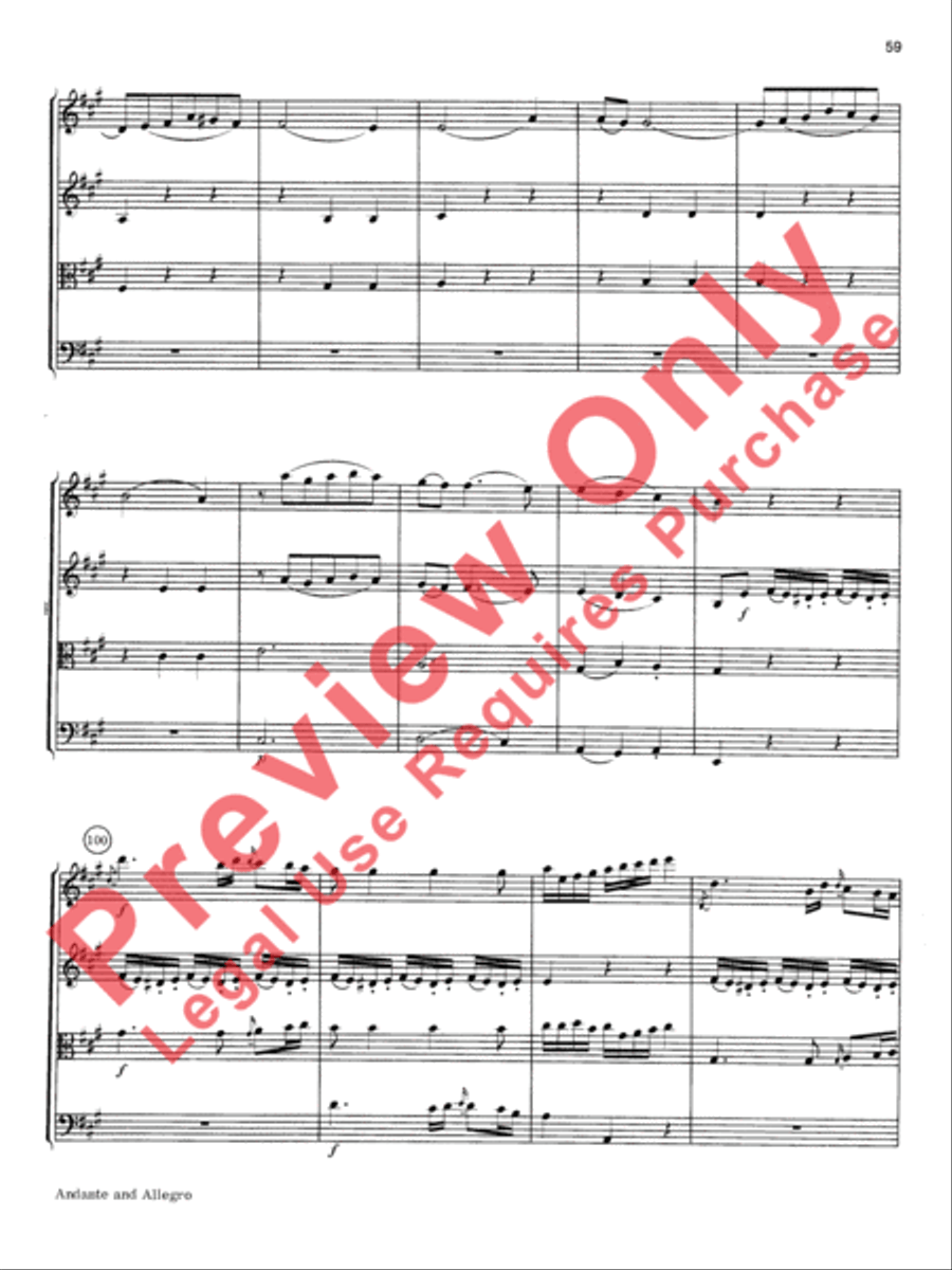 Mozart String Quartets String Quartet scores gallery preview page 60