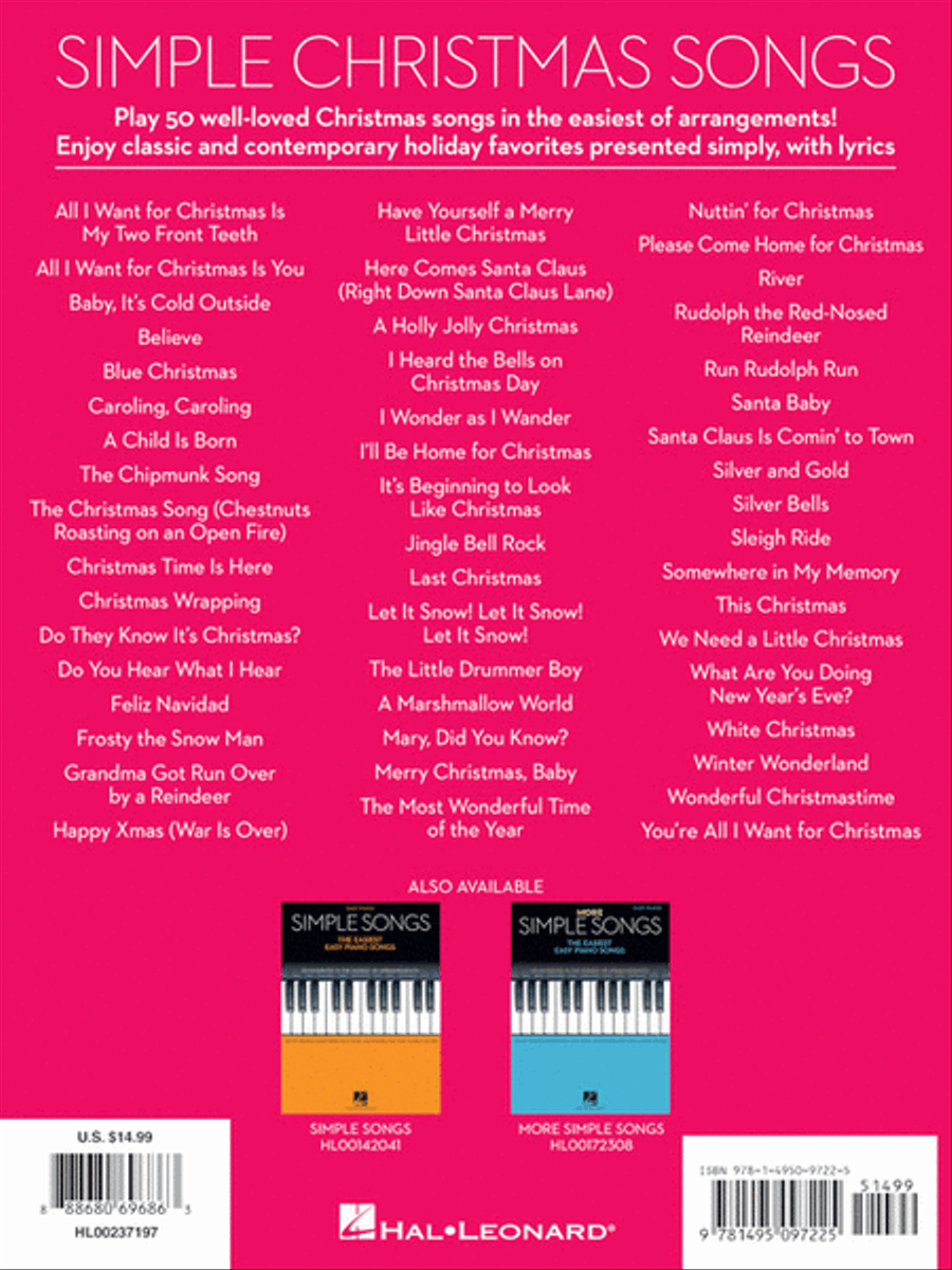 Simple Christmas Songs Easy Piano scores gallery preview page 6