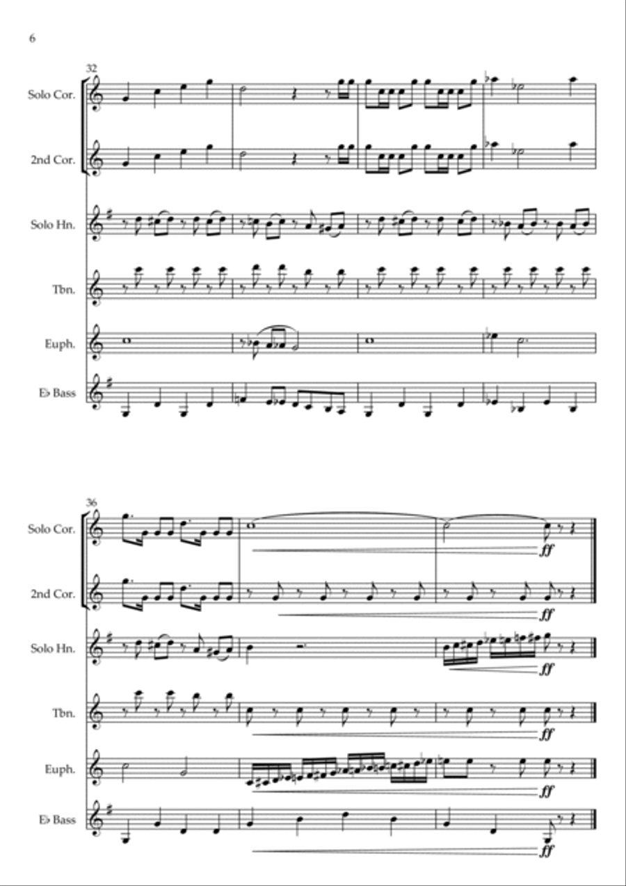 Ground Force Theme Brass Ensemble scores gallery preview page 6