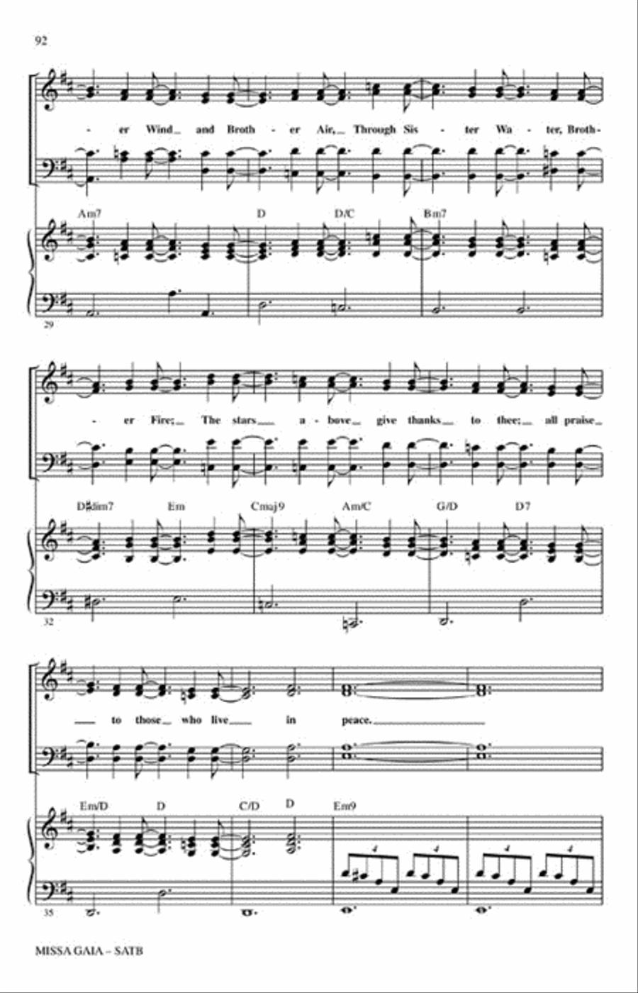 Missa Gaia (Earth Mass) 4-Part scores gallery preview page 10