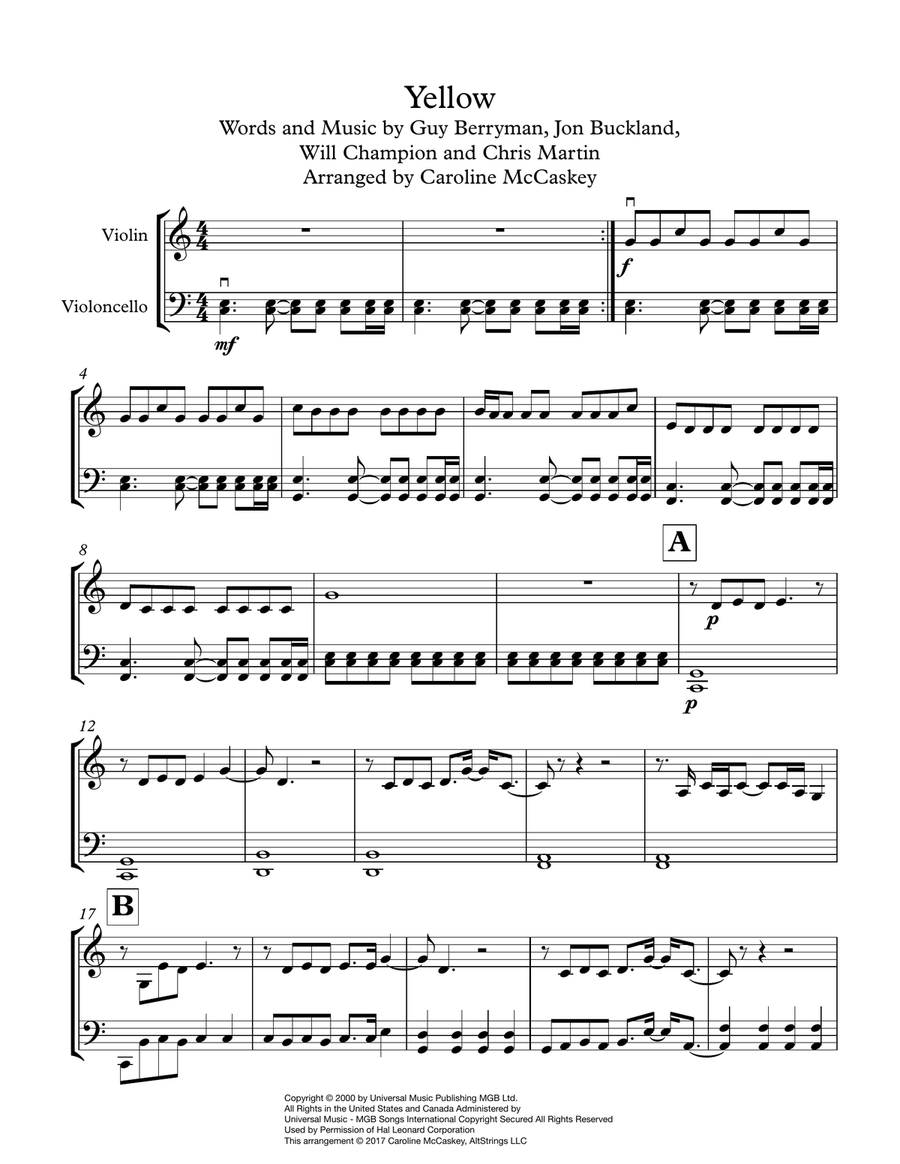 Yellow Yellow String Duet scores gallery preview page 2