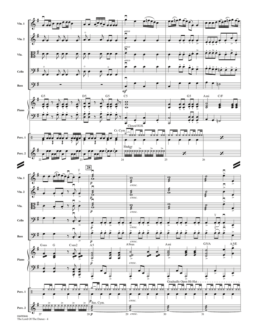 Lord Of The Dance - Full Score Orchestra scores gallery preview page 4