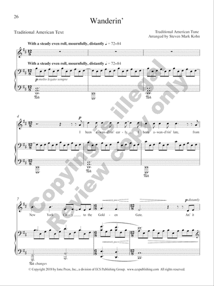 American Folk Set Low Voice scores gallery preview page 35