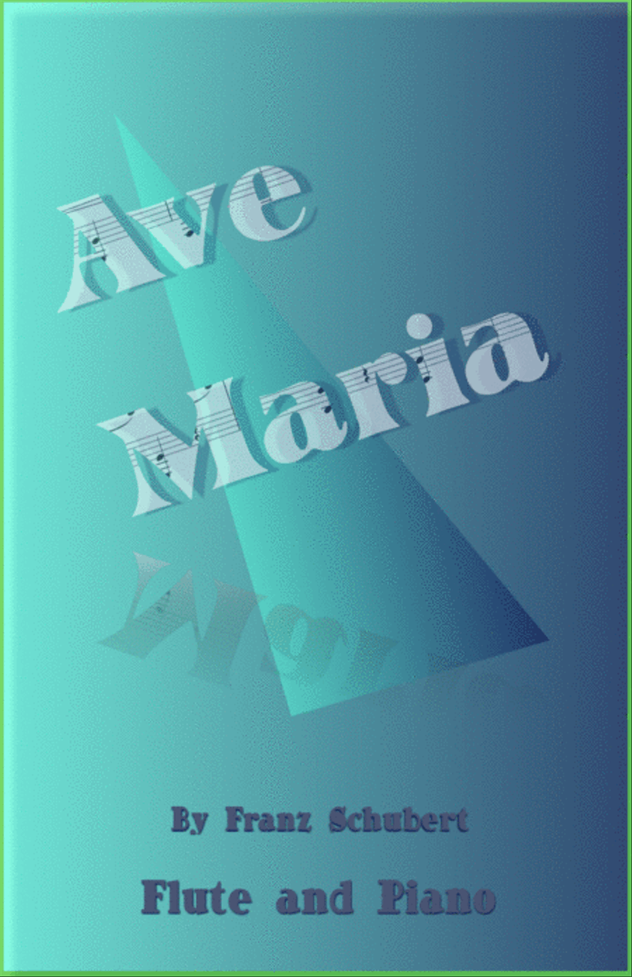 Ave Maria by Franz Schubert, for Flute and Piano Flute Solo scores gallery preview page 1
