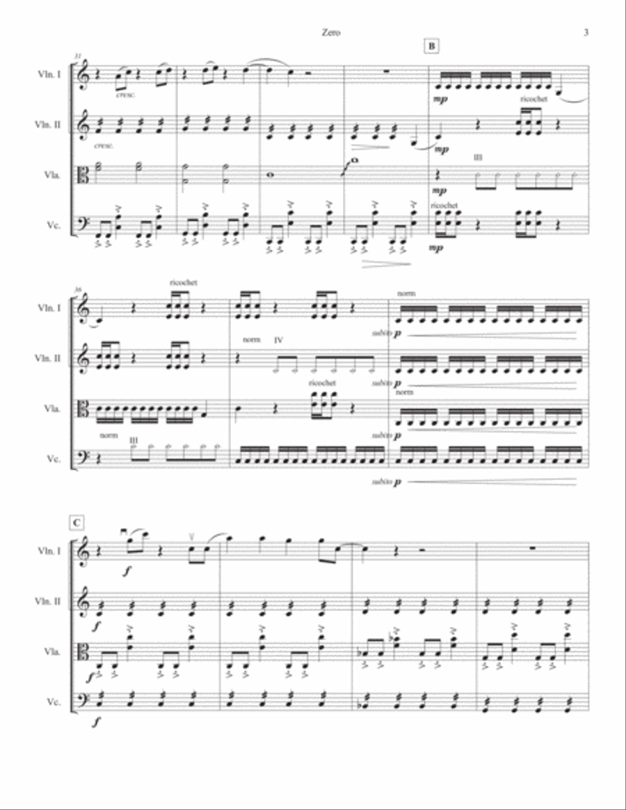 Zero String Quartet scores gallery preview page 3