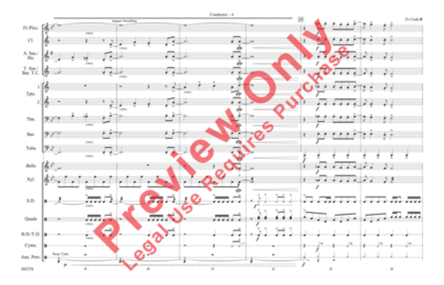 Finale (Don't Feed the Plants) Marching Band scores gallery preview page 5