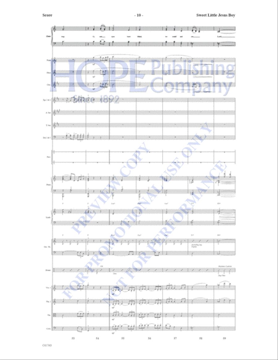 Sweet Little Jesus Boy Choir scores gallery preview page 11