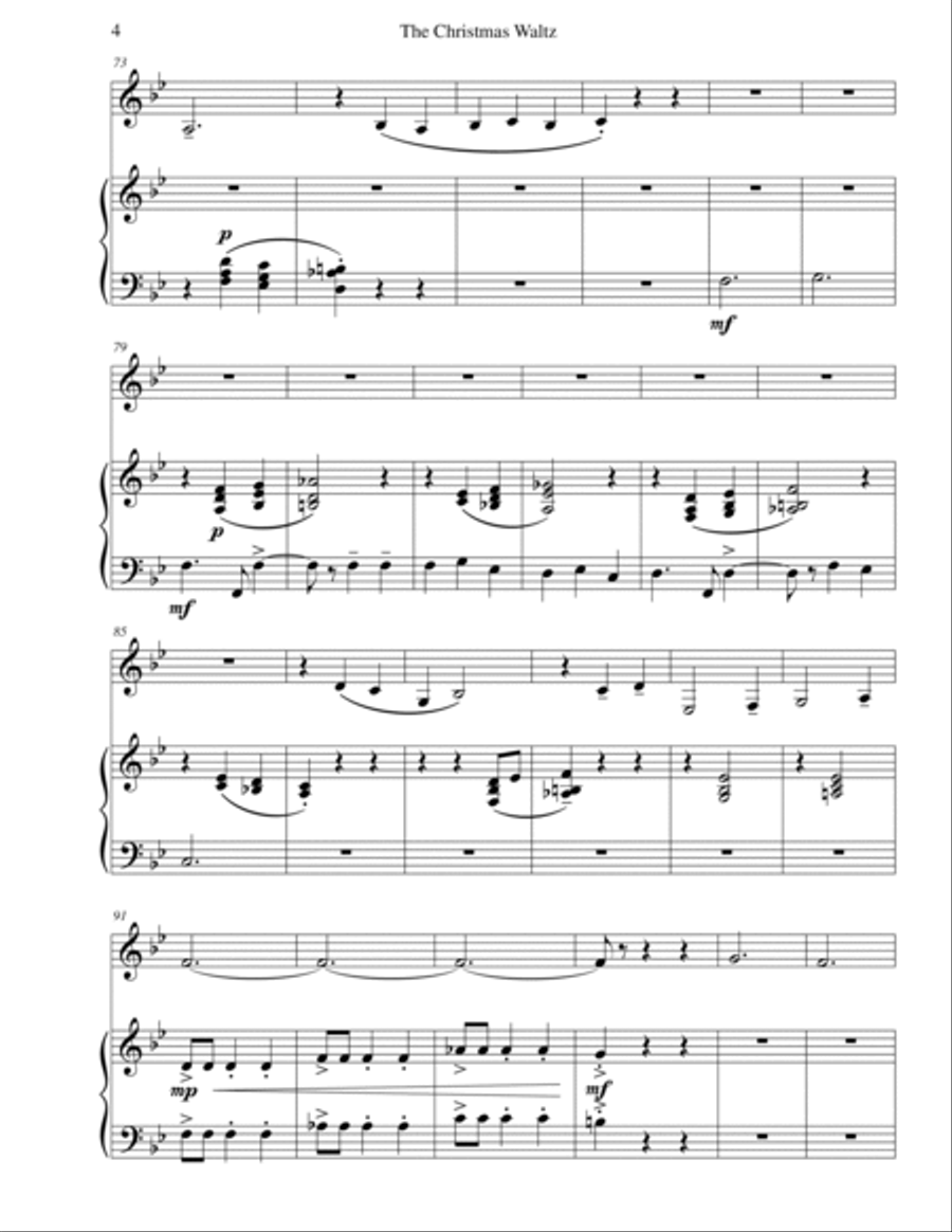 The Christmas Waltz The Christmas Waltz Piano scores gallery preview page 6