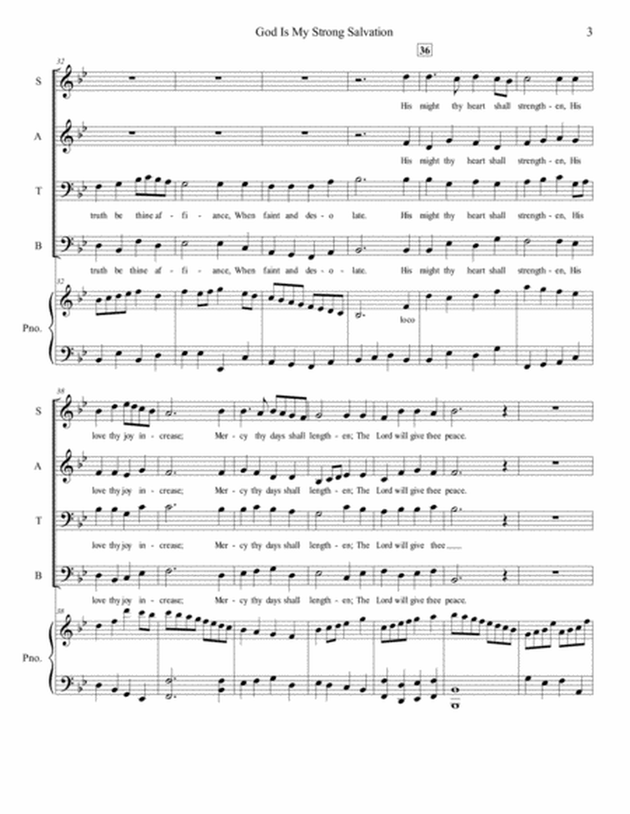 God Is My Strong Salvation for SATB choir and piano image number null