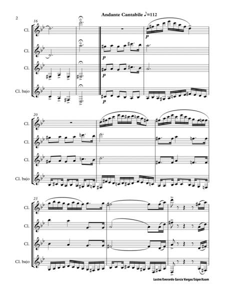 Lustre Fantasía - Cuarteto para Clarinetes image number null