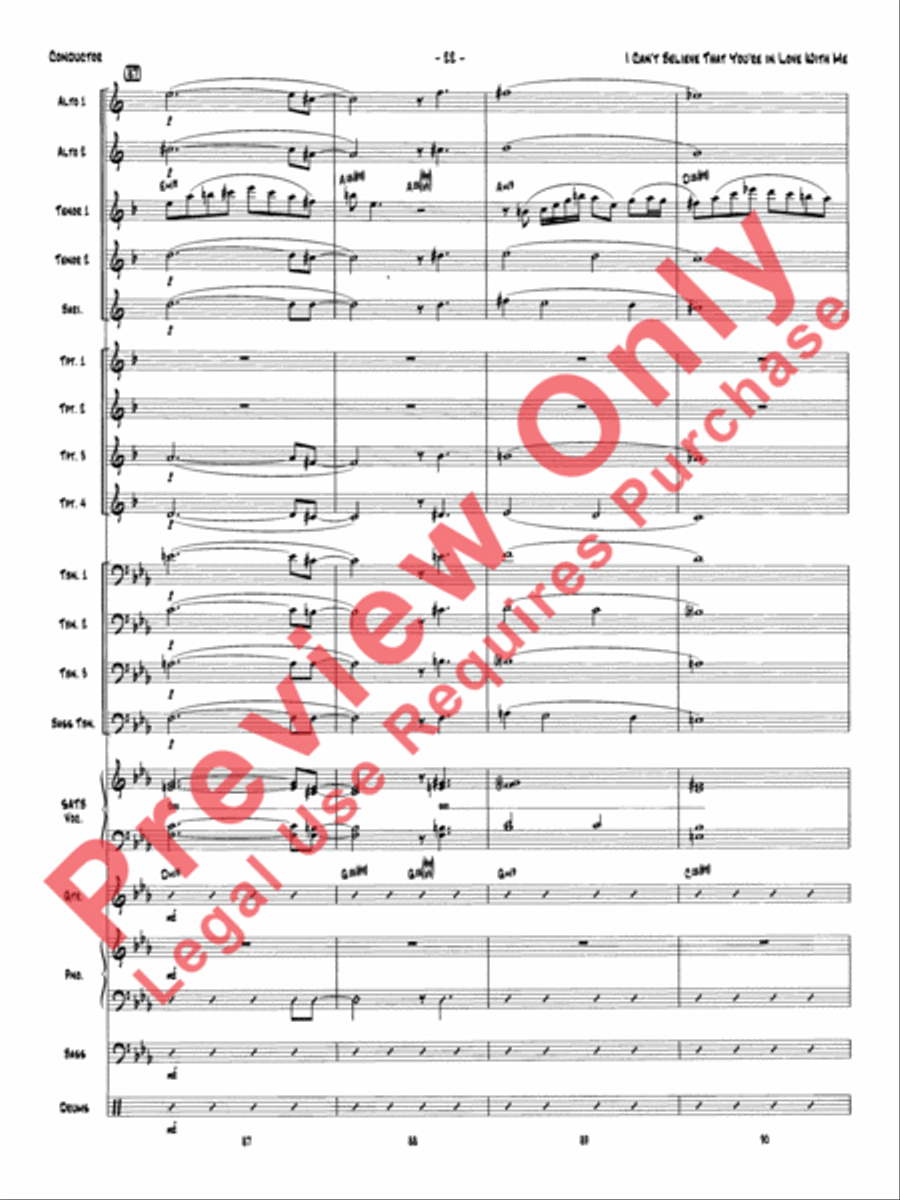 I Can't Believe That You're in Love with Me (score only) Jazz Ensemble scores gallery preview page 25